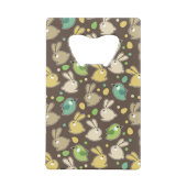 イースターエッグ、鳥が付いている春パターン クレジットカード栓抜き (裏面)