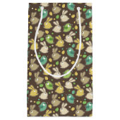 イースターエッグ、鳥が付いている春パターン スモールペーパーバッグ (正面)