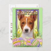 イースターエッグCookie – バセンジ シーズンポストカード (正面/裏面)