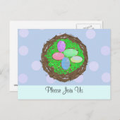 イースターエッグinウィグネスト招待状 インビテーションポストカード (正面/裏面)