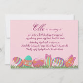 イースターエッグInvitati 3月の休日の誕生会 招待状 (正面)