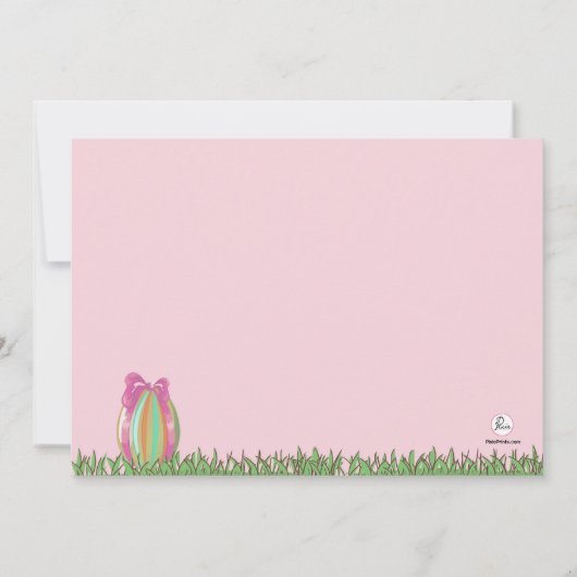 イースターエッグInvitati 3月の休日の誕生会 招待状 (裏面)