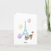 イースターエッフェルタワーと猫パステルバルーン シーズンカード (裏面)