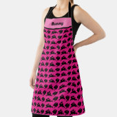 イースターエプロンピンクと黒のブニーパーソナライズされた エプロン (インサイチュ)