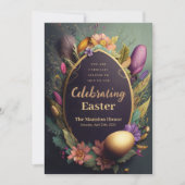 イースターエレガントお祝い招待状 招待状 (正面)