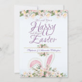 イースターエレガントウォーターカラーフローラグリーティングカード シーズンカード (正面)