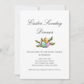イースターエレガントエグ飾ホリデーディナー 招待状 (正面)