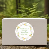 イースターエレガントセージグリーンフローラカスタムパーティー ラウンドシール