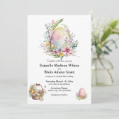 イースターエレガントテーマ春ウォーター結婚カラー 招待状 (スタンド正面)