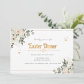 イースターエレガントディナーのための純粋なフローラ招待状 招待状 (スタンド正面)