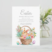 イースターエレガントバスケットバニーブランチ卵狩り 招待状 (スタンド正面)