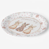 イースターエレガントバニーカスタム ペーパープレート (アングル)