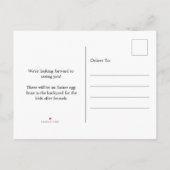 イースターエレガントブモダンランチ招待状 インビテーションポストカード (裏面)