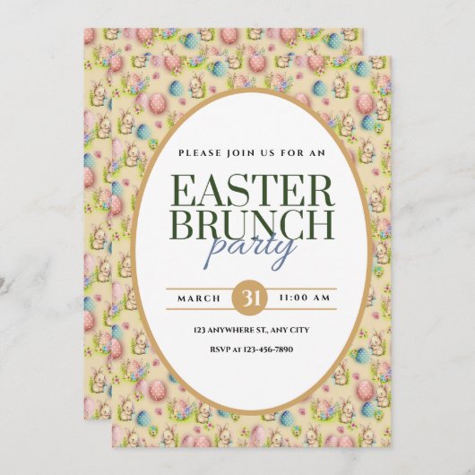 イースターエレガントブランチパーティー発表 案内状 (正面/裏面)