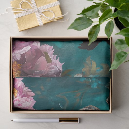 イースターエレガントヘン牡丹シャンデリアのデコページ 薄葉紙 (ギフト)