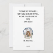 イースターエレガントモダン、家族2枚の写真コラージュ シーズンカード (裏面)