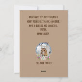 イースターエレガントモダン、家族2枚の写真コラージュ シーズンカード (裏面)