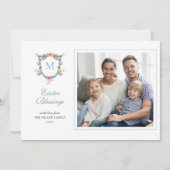 イースターエレガントモノグラムの写真 シーズンカード (正面)