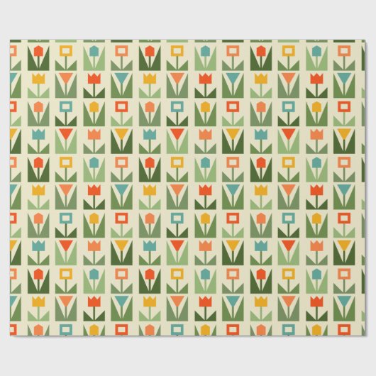 イースターエレガントラッピング紙と抽象芸術春 ラッピングペーパー (フラット)