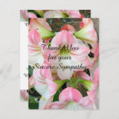 イースターエレガントリリーフラットサンキューシンパカード サンキューカード (正面/裏面)