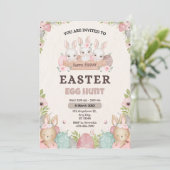 イースターエレガント卵狩り：水彩招待状 シーズンカード (スタンド正面)