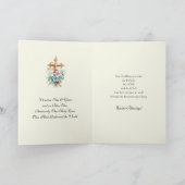 イースターエレガント宗教的な金ゴールドはユリを渡る。 シーズンカード (内部)