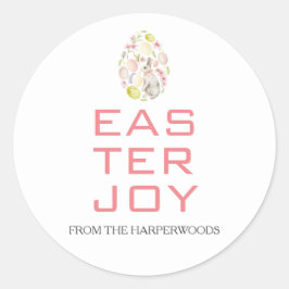 イースターエレガント恵みイースターエッグファミリー ラウンドシール