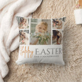 イースターエレガント恵みイースターエッグ家族の写真 クッション (ブランケット)