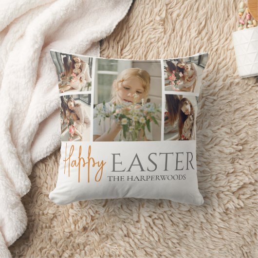イースターエレガント恵みイースターエッグ家族の写真 クッション (ブランケット)