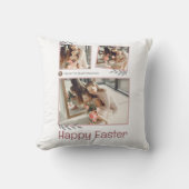 イースターエレガント恵みイースターエッグ家族の写真 クッション (正面)