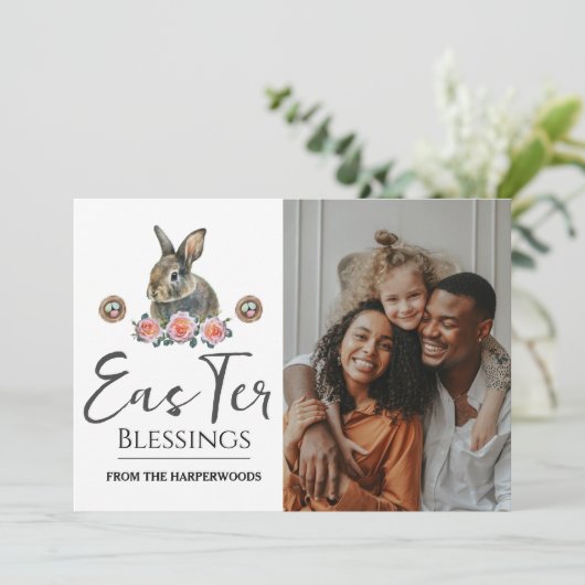 イースターエレガント恵みイースターエッグ家族の写真 シーズンカード (スタンド正面)