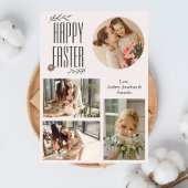 イースターエレガント恵みイースターエッグ家族の写真 シーズンカード