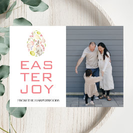 イースターエレガント恵みイースターエッグ家族の写真 シーズンカード