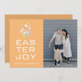 イースターエレガント恵みイースターエッグ家族の写真 シーズンカード (正面/裏面)