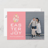 イースターエレガント恵みイースターエッグ家族の写真 シーズンポストカード (正面/裏面)