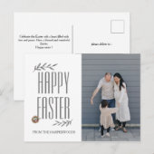 イースターエレガント恵みイースターエッグ家族の写真 シーズンポストカード (正面/裏面)