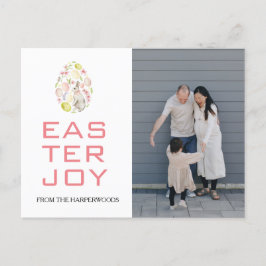 イースターエレガント恵みイースターエッグ家族の写真 シーズンポストカード