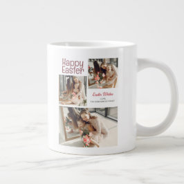 イースターエレガント恵みイースターエッグ家族の写真 ジャンボコーヒーマグカップ