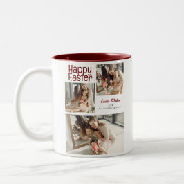イースターエレガント恵みイースターエッグ家族の写真 ツートーンマグカップ