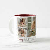 イースターエレガント恵みイースターエッグ家族の写真 ツートーンマグカップ (正面左)