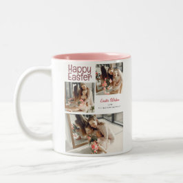 イースターエレガント恵みイースターエッグ家族の写真 ツートーンマグカップ