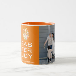 イースターエレガント恵みイースターエッグ家族の写真 ツートーンマグカップ