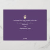 イースターエレガント恵みイースターエッグ家族の写真 箔シーズンカード (裏面)