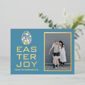 イースターエレガント恵みイースターエッグ家族の写真 箔シーズンカード (立ち正面)