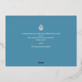 イースターエレガント恵みイースターエッグ家族の写真 箔シーズンカード (裏面)