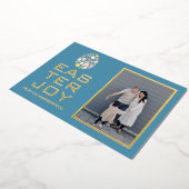 イースターエレガント恵みイースターエッグ家族の写真 箔シーズンカード (回転した状態)