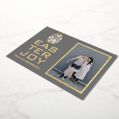 イースターエレガント恵みイースターエッグ家族の写真 箔シーズンカード (回転した状態)