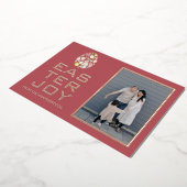 イースターエレガント恵みイースターエッグ家族の写真 箔シーズンカード (回転した状態)