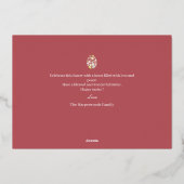 イースターエレガント恵みイースターエッグ家族の写真 箔シーズンカード (裏面)