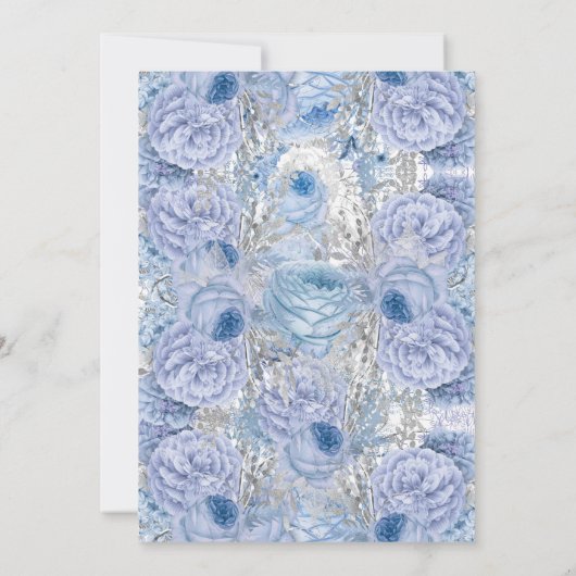 イースターエレガント狩りフローラブルー 招待状 (裏面)